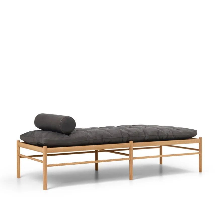 OW150 daybed eg olie, Terra-læder af Ole Wanscher