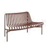 Palissade Park Dining Bench, out, iron red fra Hay