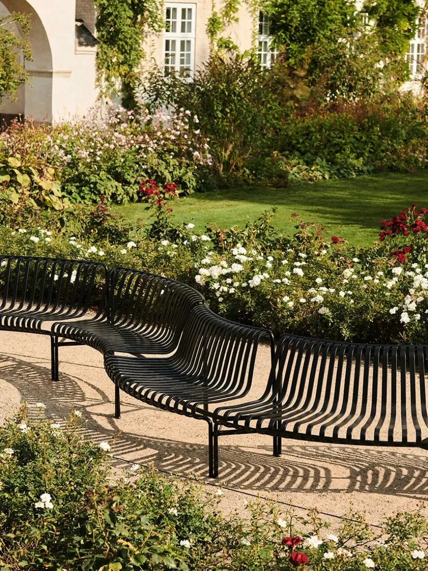 Palissade Park Dining Bench, out, antracit fra Hay