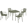 Palissade sæt, 4 armstole og bord i olive fra HAY