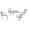 Palissade sæt, 4 armstole og bord i sky grey fra HAY