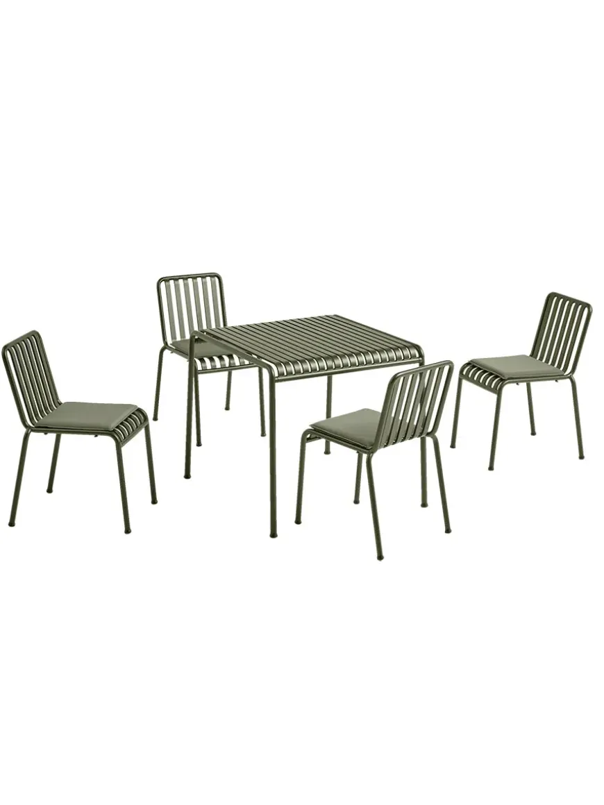 Palissade sæt, 4 stole og bord i anthracite fra HAY