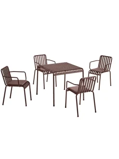 Palissade sæt, 4 stole og bord i sky grey fra HAY