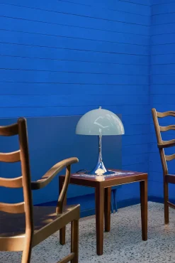 Panthella 250 bordlampe, krom af Verner Panton