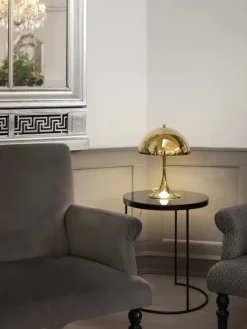 Panthella 320 bordlampe, messing af Verner Panton