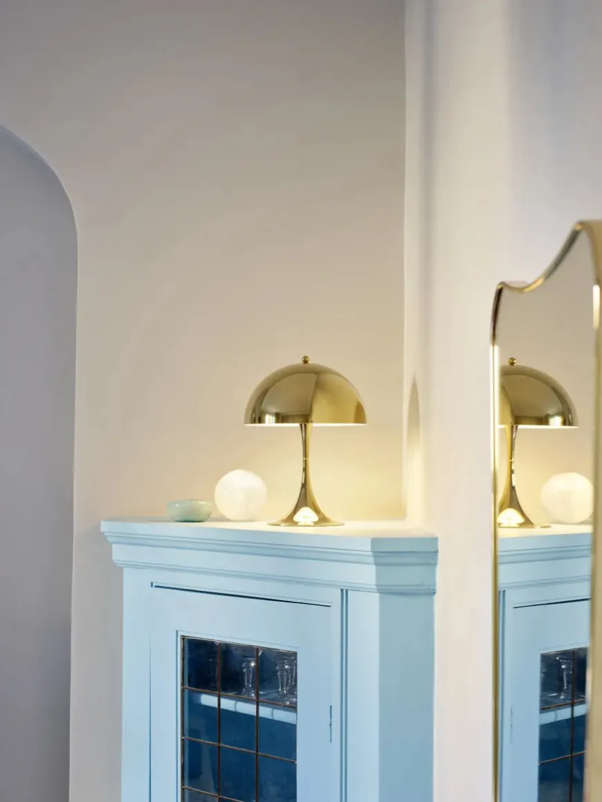 Panthella 250 bordlampe, opal af Verner Panton