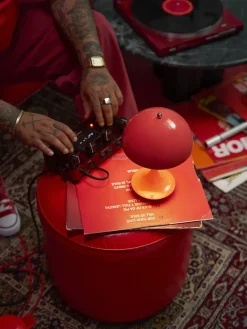 Panthella 160 Portable V3, opal pale rose af Verner Panton