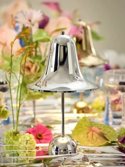 Pantop Portable bordlampe, Shiny Chrome fra Verpan