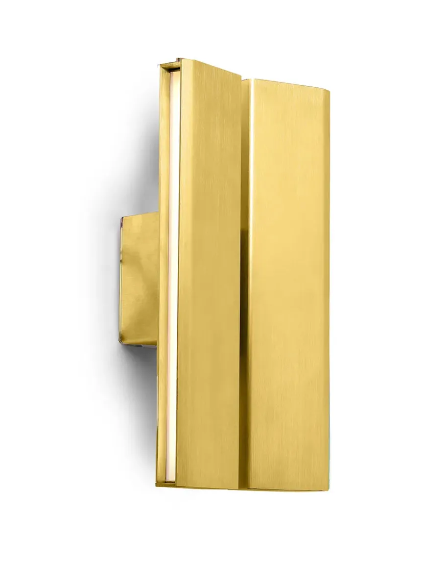 Papilio Double Væglampe, brushed brass fra Anour