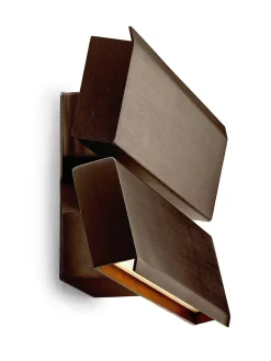 Papilio Double Væglampe, brushed brass fra Anour