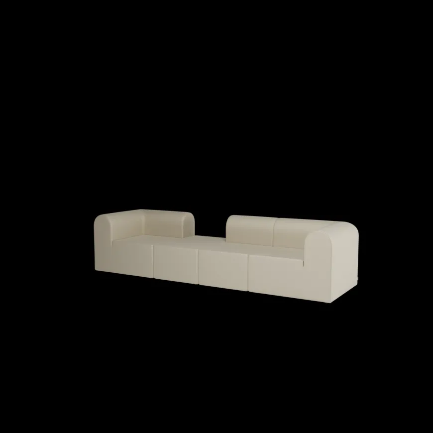 Paradigm 3-personers sofa med pouf venstre fra Montana