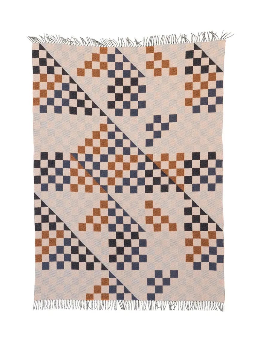 Patch Plaid, white/deer/onyx fra raawii