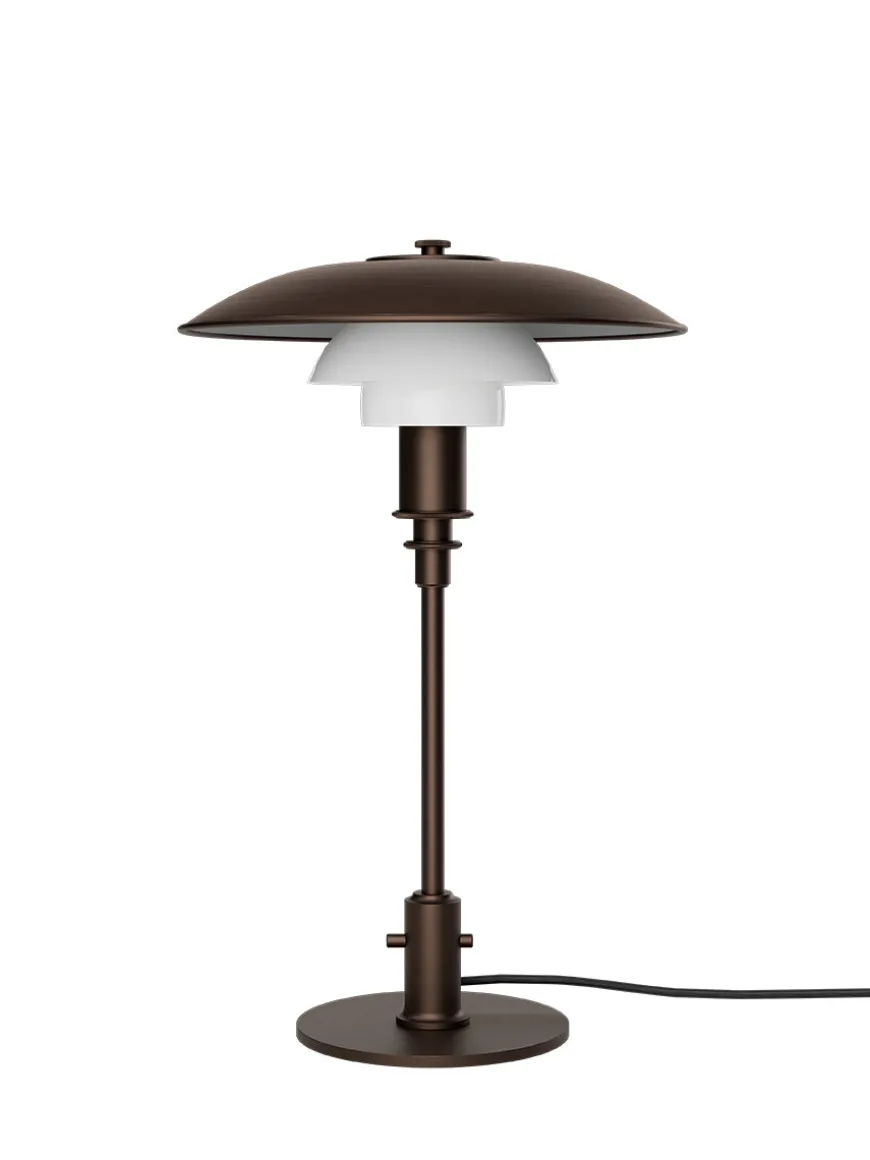 PH 3/2 Bordlampe, sort metalliseret fra Louis Poulsen