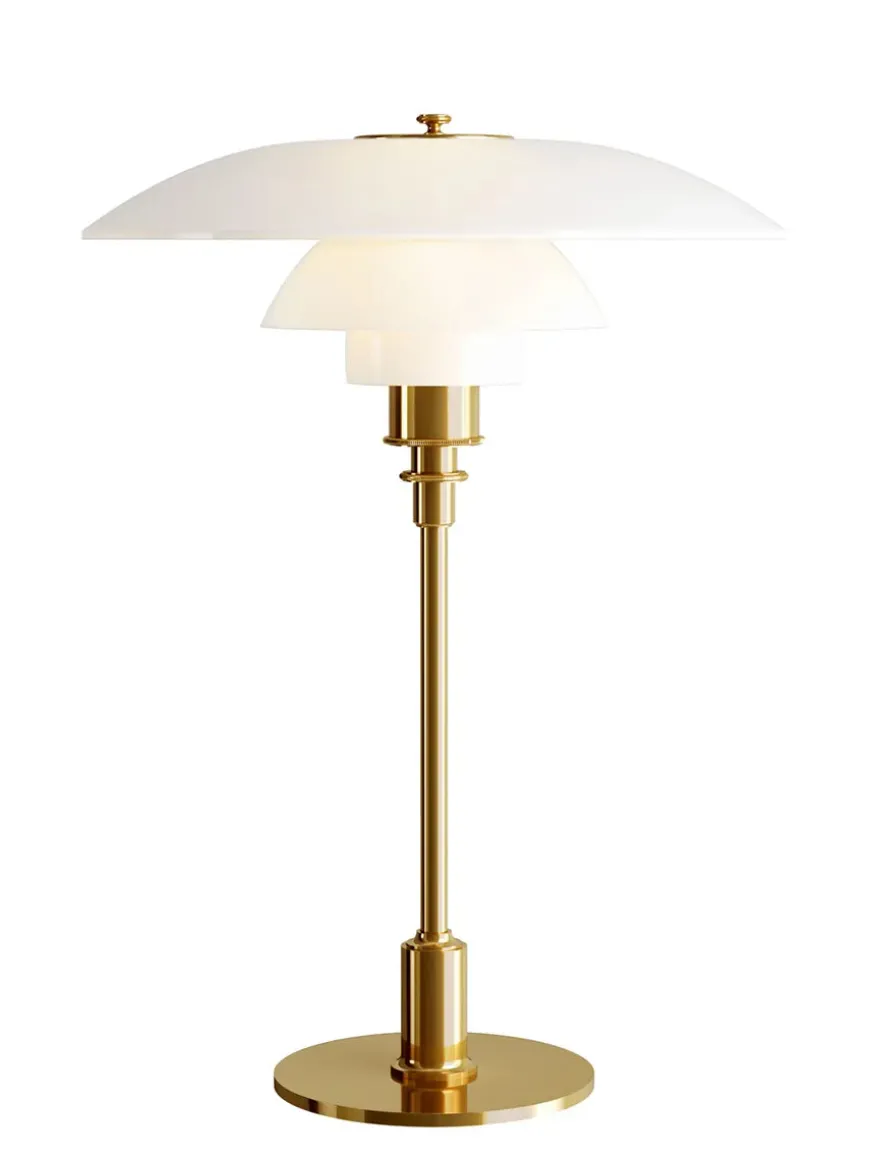 PH 3½-2½ Glas Bordlampe, sort metalliseret fra Louis Poulsen