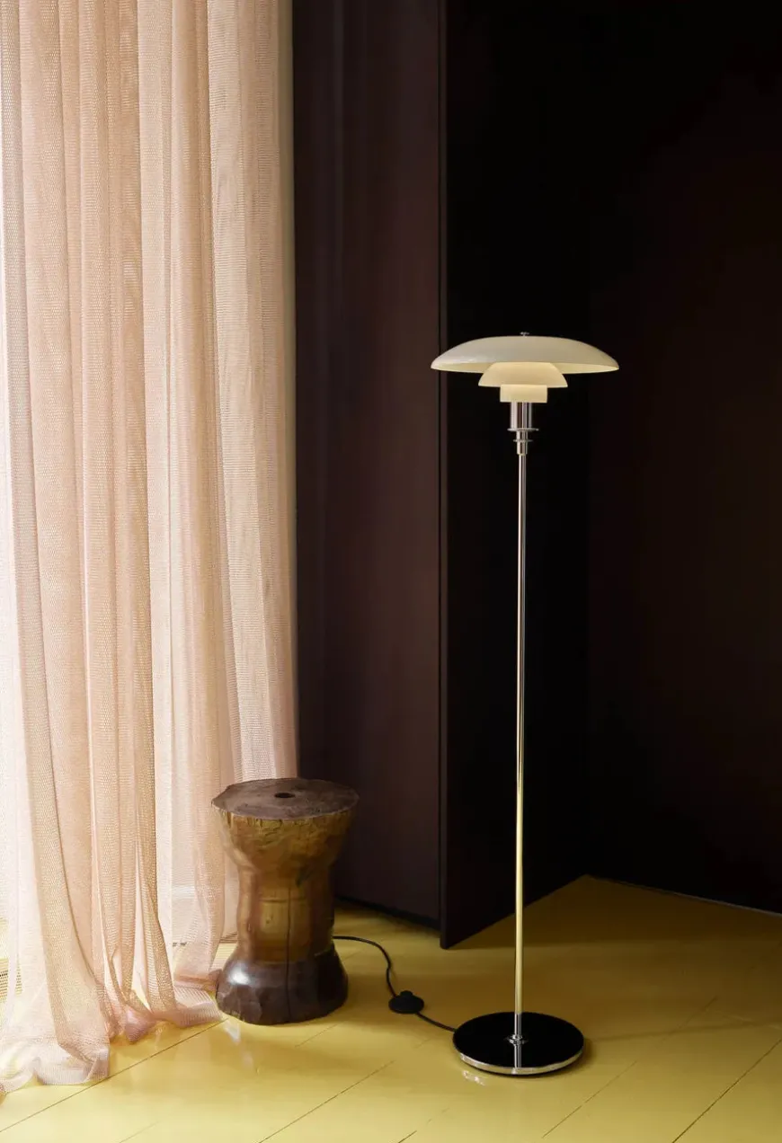 PH 3½-2½ Gulvlampe, sort metalliseret fra Louis Poulsen