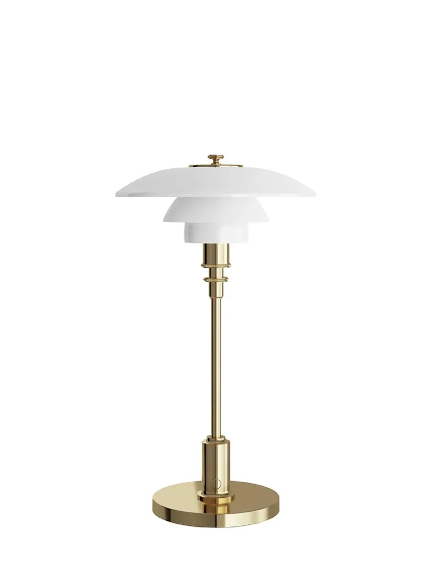 PH 2/1 Portable Bordlampe, messing fra Louis Poulsen