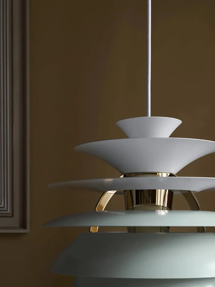 PH Snowball, dusty green/chrome af Poul Henningsen