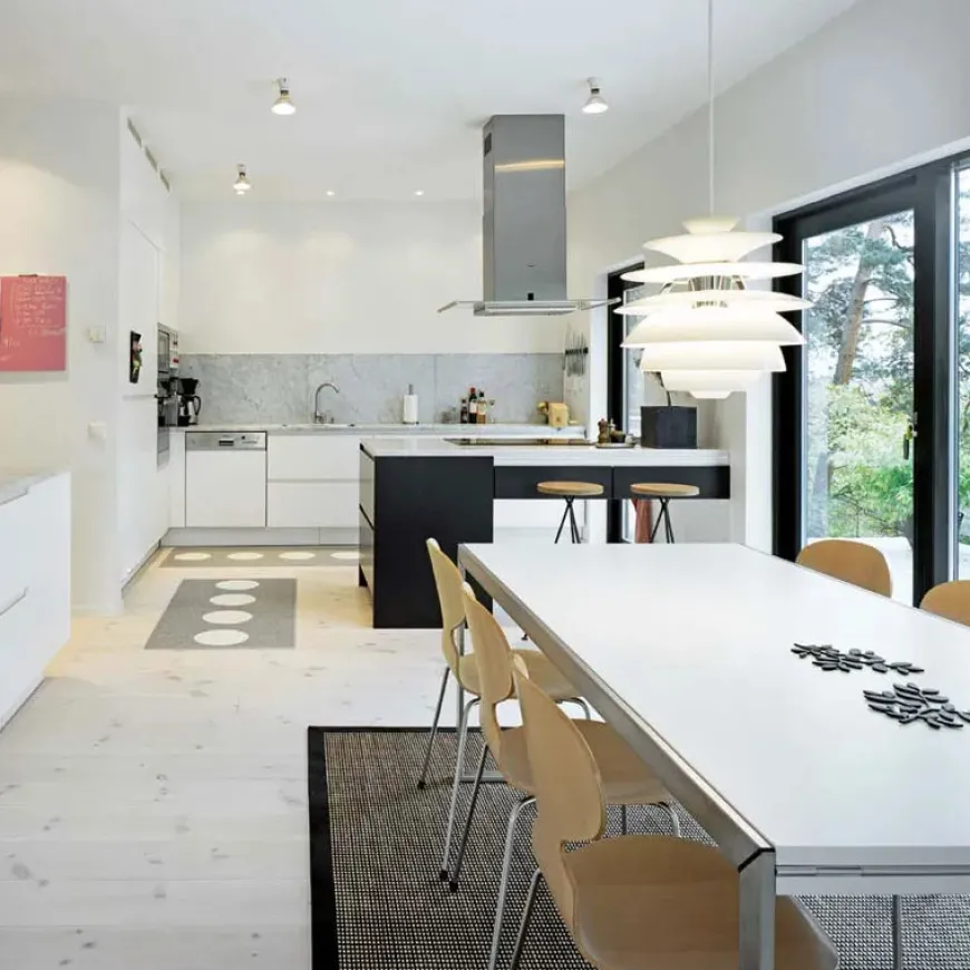 PH Snowball, dusty green/chrome af Poul Henningsen