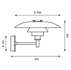 PH Udendørs kobberlampe fra Louis Poulsen