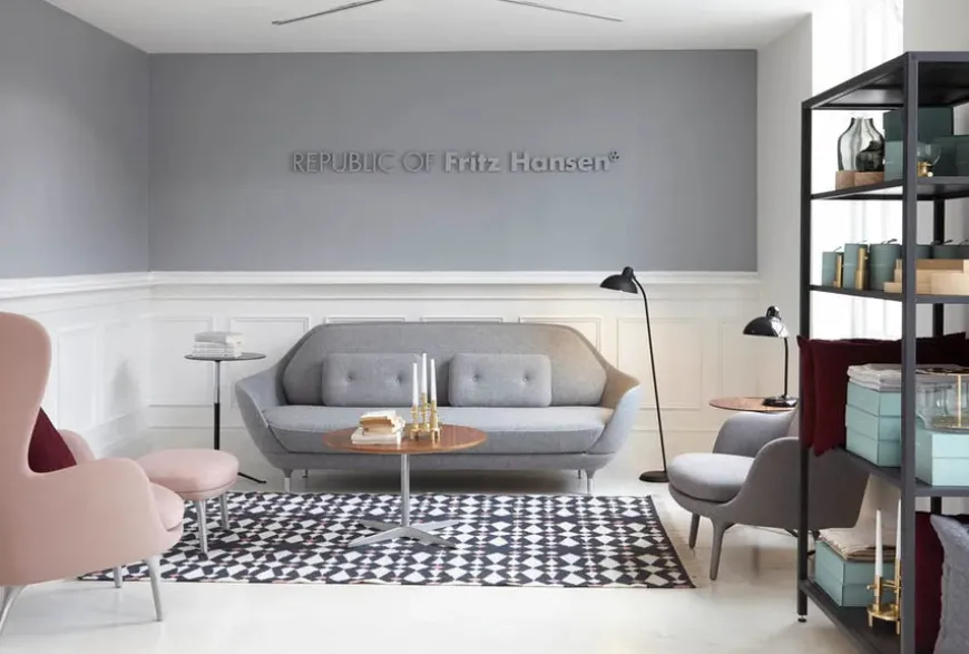 Piet Hein A203 Sofabord, 100 x 100 cm fra Fritz Hansen