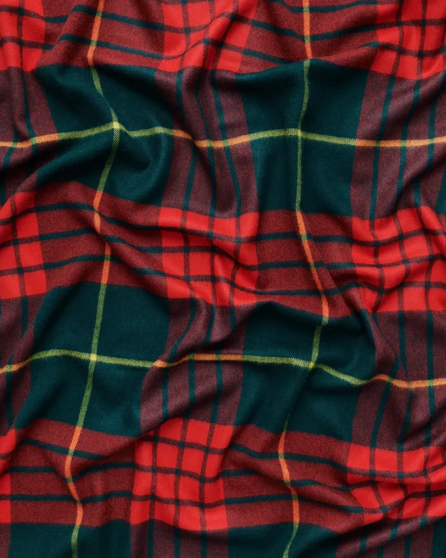 Queen blanket - Lipstick red tartan fra Magniberg
