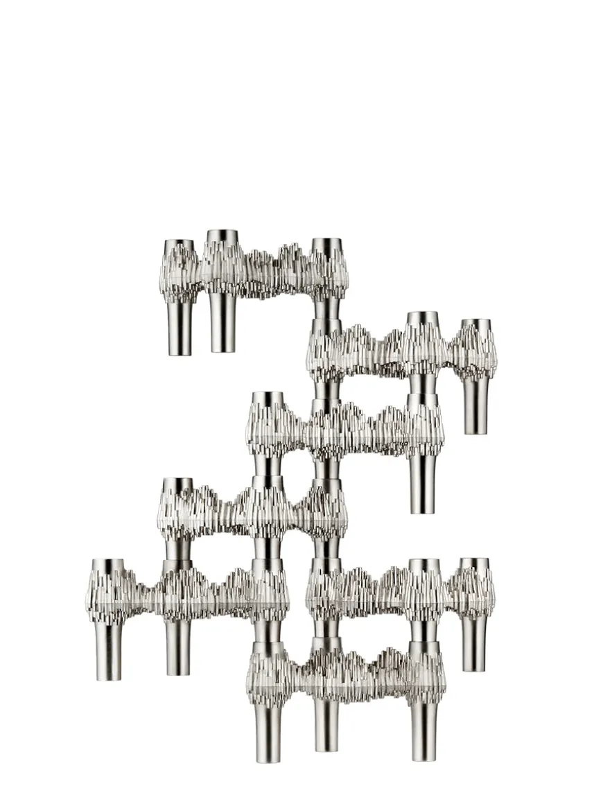 Quist Lysestage, børstet krom fra STOFF Nagel