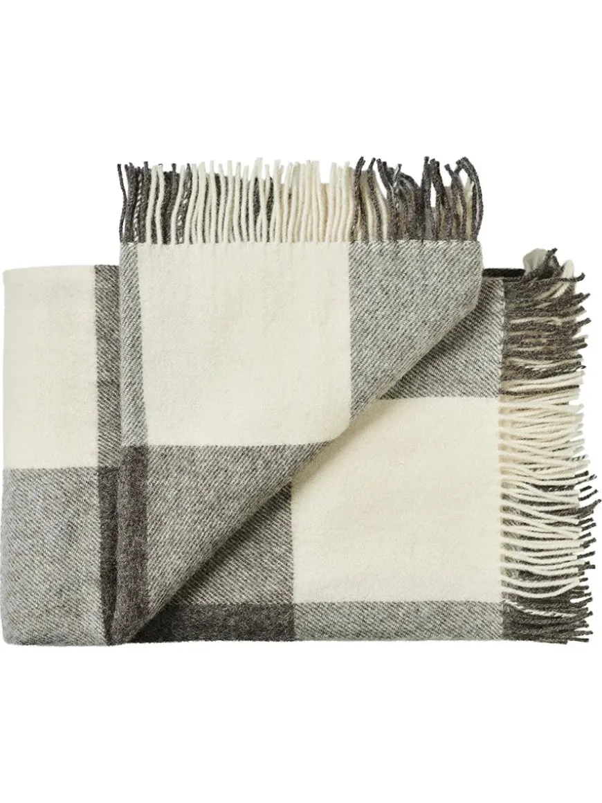 Ærø Plaid, grey white fra Silkeborg Uldspinderi