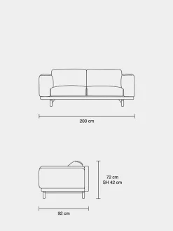 Rest 2 pers. sofa fra Muuto