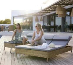 Rest Dobbelt Solvogn inkl. hynde fra Cane-line