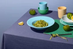 Rhombe dyb tallerken, grøn Ø24,5 cm fra Lyngby Porcelæn