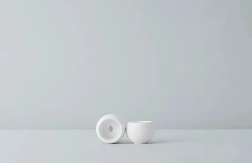 Rhombe fyrfadsstager, 2 stk fra Lyngby Porcelæn