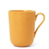 Rhombe krus m. hank, gul fra Lyngby Porcelæn