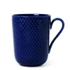 Rhombe krus m. hank, mørk blå fra Lyngby Porcelæn