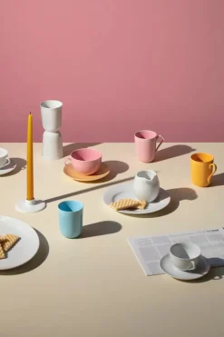 Rhombe krus m. hank, rosa fra Lyngby Porcelæn