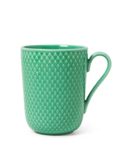 Rhombe krus m. hank, rosa fra Lyngby Porcelæn