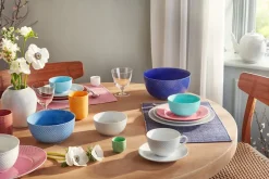 Rhombe krus, mørk blå fra Lyngby Porcelæn