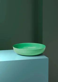 Rhombe serveringsskål, grøn fra Lyngby Porcelæn