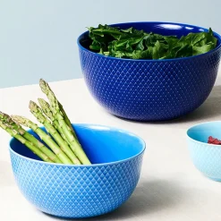 Rhombe skål, blå Ø17,5 fra Lyngby Porcelæn