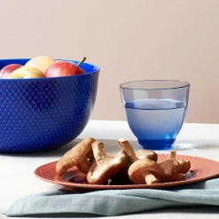 Rhombe skål, mørk blå Ø22 cm fra Lyngby Porcelæn