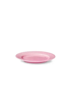 Rhombe tallerken, rosa Ø21 cm fra Lyngby Porcelæn