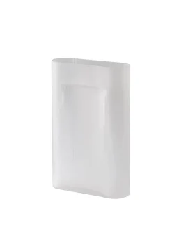 Ridge Vase, white frosted glass fra Muuto