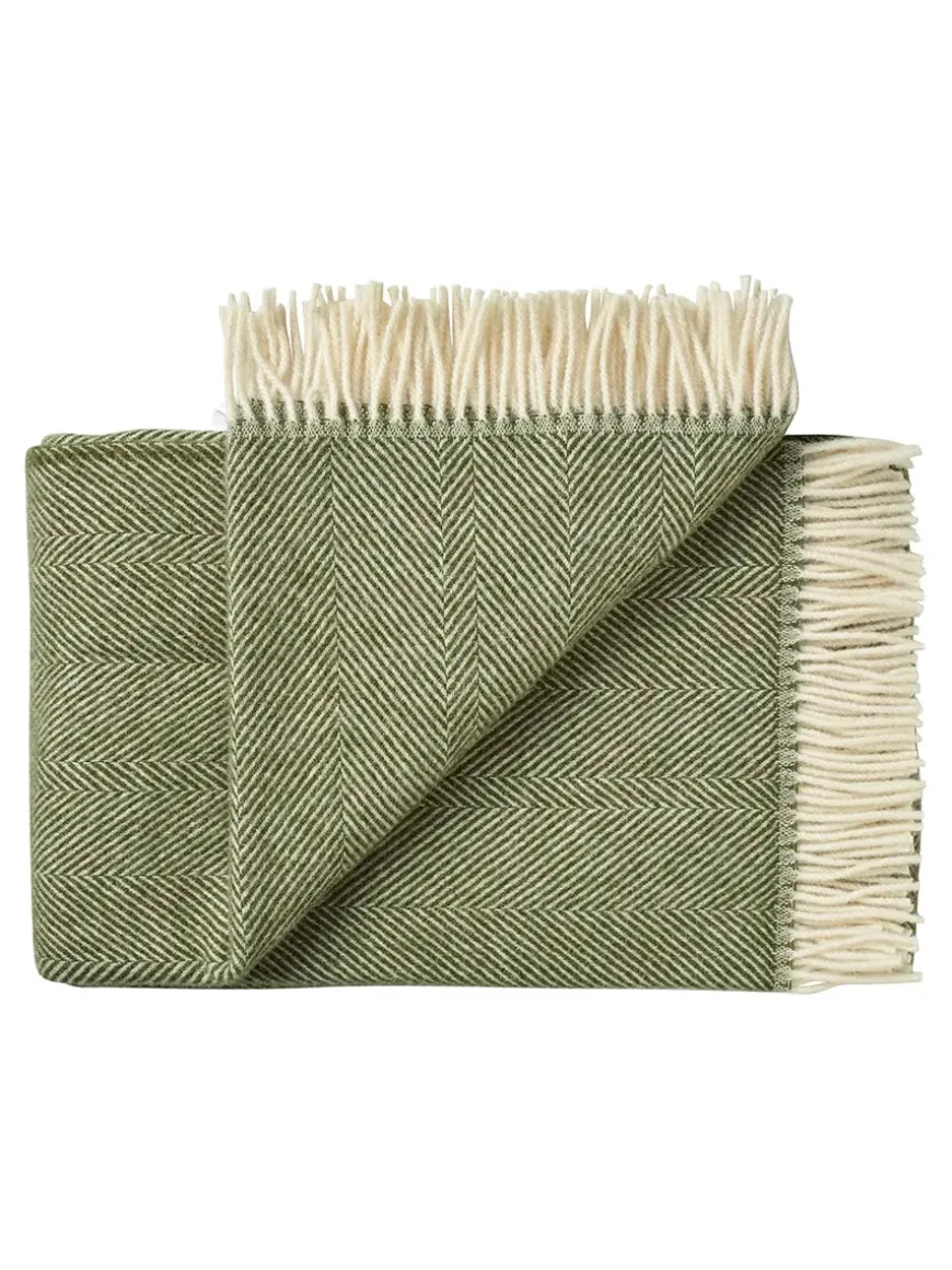 Rømø Plaid, apricot orange fra Silkeborg Uldspinderi