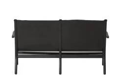 Rén Lounge sofa 2. pers natur eg, sort læder fra Stellar Works