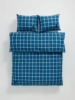 Rodeo Pillow Case, neon blue check fra Magniberg