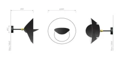 Saturnus Small Wall Lamp af Serge Mouille