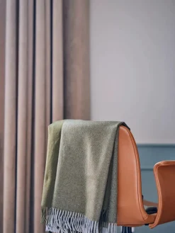 Secret Plaid, lime/moss fra Silkeborg Uldspinderi