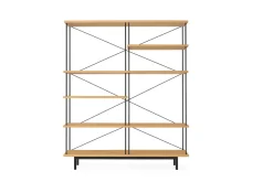 Seiton reol 4-2R ( højre) fra Stellar Works, eg lakeret sort stel