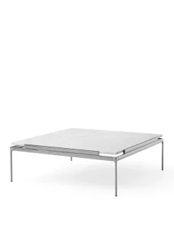 Sett LN13 Sofabord, verde guatemala marble/chrome fra &Tradition