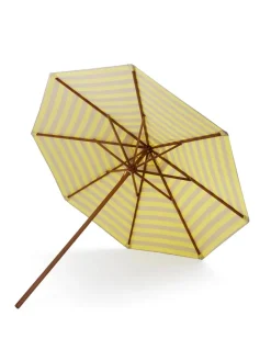 Skagerak Messina Parasol Ø300, Light Apricot/Dark Green Stripes fra Fritz Hansen
