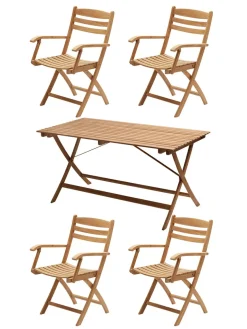 Skagerak Selandia Sæt, 2 armstole og bord 75 fra Fritz Hansen